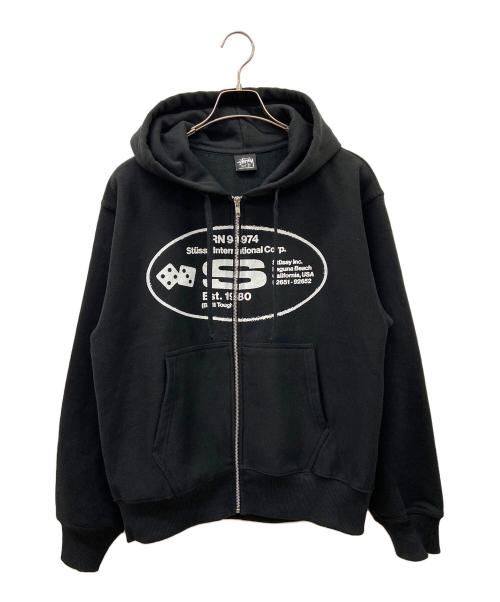 stussy（ステューシー）stussy (ステューシー) ジップパーカー ブラック サイズ:Sの古着・服飾アイテム