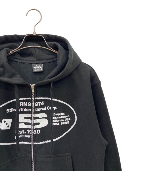 stussy（ステューシー）stussy (ステューシー) ジップパーカー ブラック サイズ:Sの古着・服飾アイテム