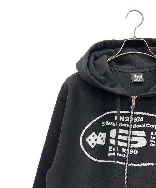 stussy（ステューシー）stussy (ステューシー) ジップパーカー ブラック サイズ:Sの古着・服飾アイテム