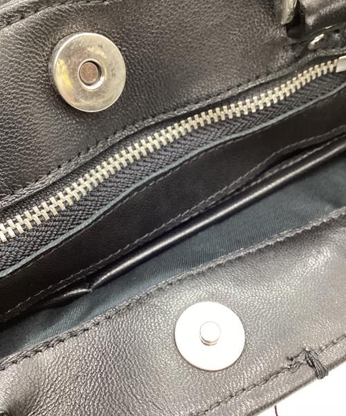 JOHNNY WOLF（ジョニーウルフ）JOHNNY WOLF (ジョニーウルフ) JOHNNY WOLF　Buffalo Bobs　ライダースマイクロバッグ　ハンドバッグ ブラックの古着・服飾アイテム