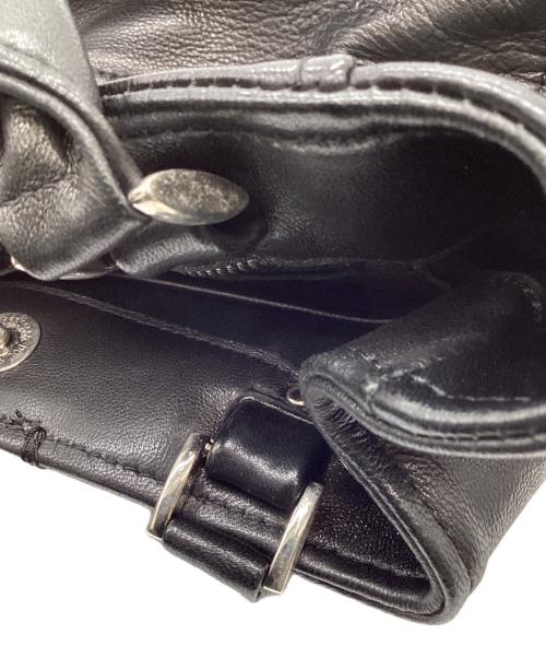 JOHNNY WOLF（ジョニーウルフ）JOHNNY WOLF (ジョニーウルフ) JOHNNY WOLF　Buffalo Bobs　ライダースマイクロバッグ　ハンドバッグ ブラックの古着・服飾アイテム