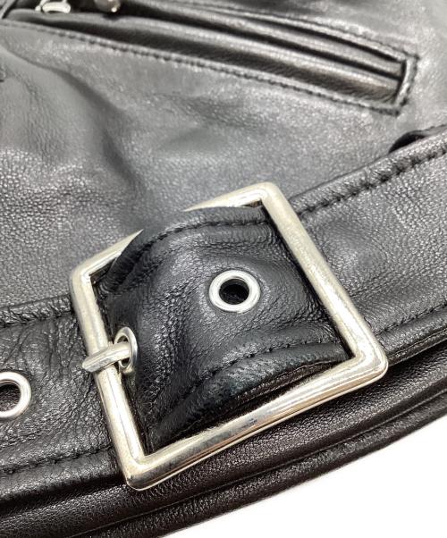 JOHNNY WOLF（ジョニーウルフ）JOHNNY WOLF (ジョニーウルフ) JOHNNY WOLF　Buffalo Bobs　ライダースマイクロバッグ　ハンドバッグ ブラックの古着・服飾アイテム