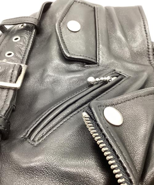 JOHNNY WOLF（ジョニーウルフ）JOHNNY WOLF (ジョニーウルフ) JOHNNY WOLF　Buffalo Bobs　ライダースマイクロバッグ　ハンドバッグ ブラックの古着・服飾アイテム