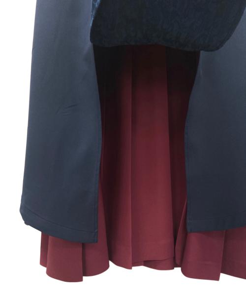 HARE（ハレ）HARE (ハレ) Ado (アド) HARE　ADO　プリーツレイヤースカート ブルー×レッド サイズ:FREEの古着・服飾アイテム