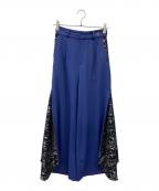 HARE×Adoハレ×アド）の古着「サイドジャガードキリカエパンツ」｜ブルー