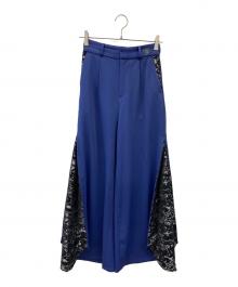 HARE×Ado（ハレ×アド）の古着「サイドジャガードキリカエパンツ」｜ブルー