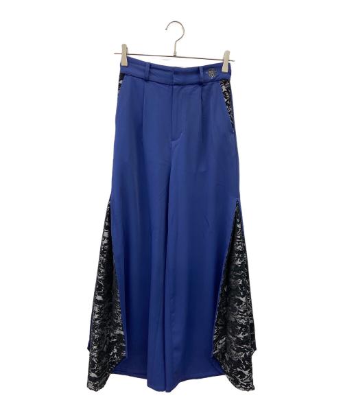 HARE（ハレ）HARE (ハレ) Ado (アド) サイドジャガードキリカエパンツ ブルー サイズ:FREEの古着・服飾アイテム