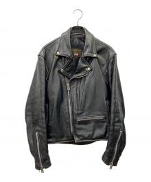 VANSON（バンソン）の古着「レザーライダースジャケット」｜ブラック
