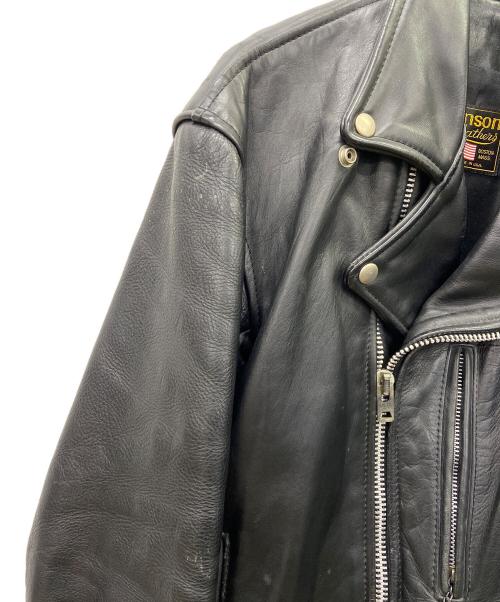VANSON（バンソン）VANSON (バンソン) レザーライダースジャケット ブラック サイズ:38の古着・服飾アイテム