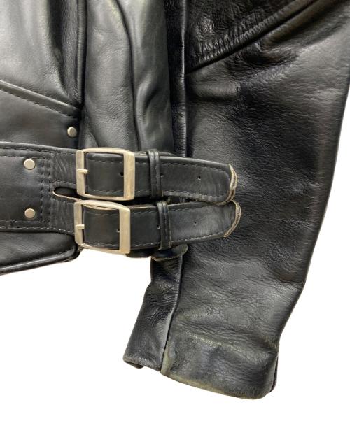 VANSON（バンソン）VANSON (バンソン) レザーライダースジャケット ブラック サイズ:38の古着・服飾アイテム