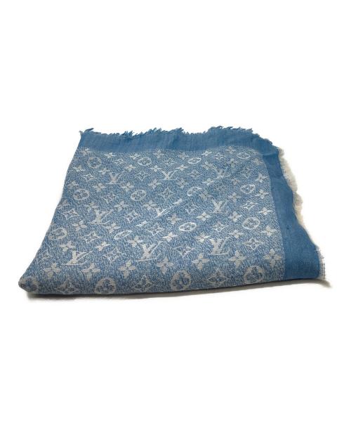 LOUIS VUITTON（ルイ ヴィトン）LOUIS VUITTON (ルイ ヴィトン) LOUIS VUITTON　ショール・モノグラム　大判ストール ブルーの古着・服飾アイテム