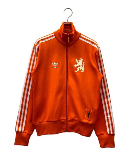 adidas Originals（アディダスオリジナル）adidas originals (アディダスオリジナル) トラックジャケット オレンジ×ホワイト サイズ:2XSの古着・服飾アイテム