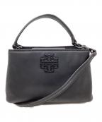 TORY BURCHトリーバーチ）の古着「TORY BURCH　Britten Matte Micro Satchel　ショルダーバッグ」｜ブラック