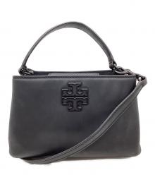 TORY BURCH（トリーバーチ）の古着「TORY BURCH　Britten Matte Micro Satchel　ショルダーバッグ」｜ブラック