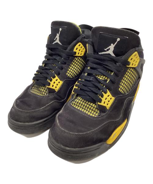 NIKE（ナイキ）NIKE (ナイキ) NIKE　	Air Jordan 4 Retro Thunder　ハイカットスニーカー ブラック×イエロー サイズ:26.5ｃｍの古着・服飾アイテム
