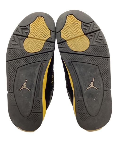 NIKE（ナイキ）NIKE (ナイキ) NIKE　	Air Jordan 4 Retro Thunder　ハイカットスニーカー ブラック×イエロー サイズ:26.5ｃｍの古着・服飾アイテム