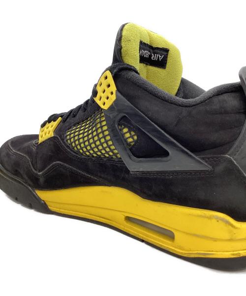 NIKE（ナイキ）NIKE (ナイキ) NIKE　	Air Jordan 4 Retro Thunder　ハイカットスニーカー ブラック×イエロー サイズ:26.5ｃｍの古着・服飾アイテム