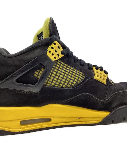NIKE（ナイキ）NIKE (ナイキ) NIKE　	Air Jordan 4 Retro Thunder　ハイカットスニーカー ブラック×イエロー サイズ:26.5ｃｍの古着・服飾アイテム