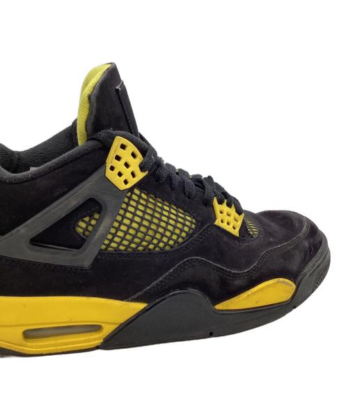NIKE（ナイキ）NIKE (ナイキ) NIKE　	Air Jordan 4 Retro Thunder　ハイカットスニーカー ブラック×イエロー サイズ:26.5ｃｍの古着・服飾アイテム