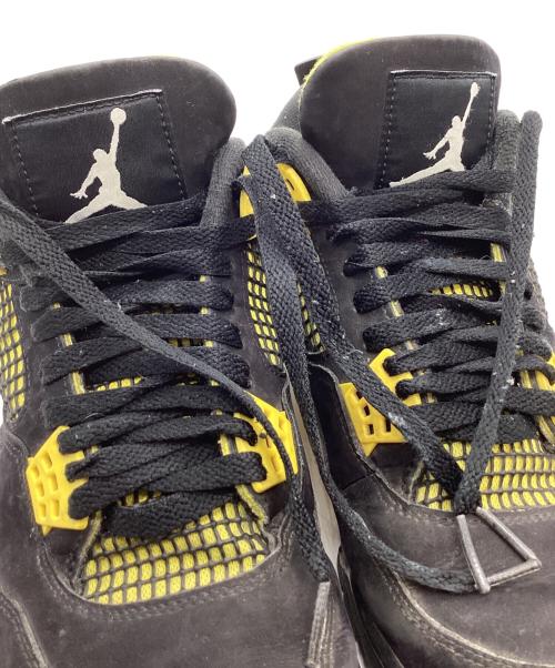 NIKE（ナイキ）NIKE (ナイキ) NIKE　	Air Jordan 4 Retro Thunder　ハイカットスニーカー ブラック×イエロー サイズ:26.5ｃｍの古着・服飾アイテム