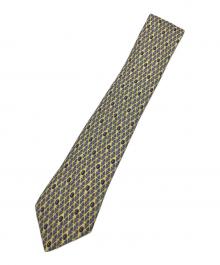 HERMES（エルメス）の古着「ワイン柄シルク１００％ネクタイ」｜イエロー×ブルー