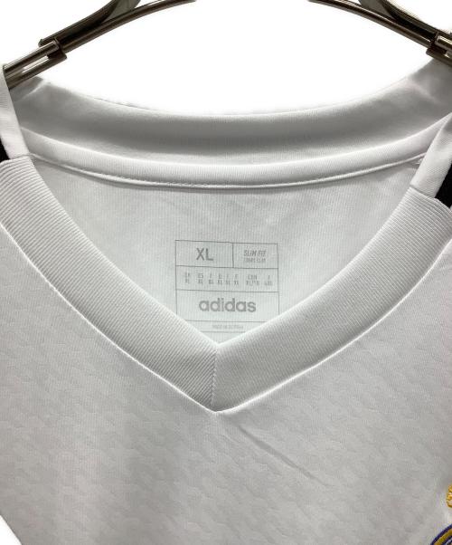 adidas（アディダス）adidas (アディダス) adidas　レアルマドリード/レプリカゲームシャツ　半袖カットソー ホワイト×ブラック サイズ:XLの古着・服飾アイテム