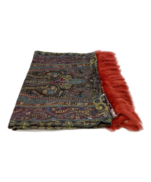 ETRO（エトロ）ETRO (エトロ) ETRO　大判ストール ブルー×レッドの古着・服飾アイテム