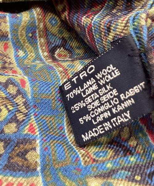ETRO（エトロ）ETRO (エトロ) ETRO　大判ストール ブルー×レッドの古着・服飾アイテム