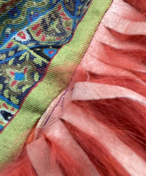 ETRO（エトロ）ETRO (エトロ) ETRO　大判ストール ブルー×レッドの古着・服飾アイテム