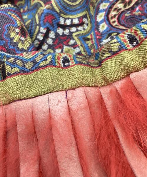 ETRO（エトロ）ETRO (エトロ) ETRO　大判ストール ブルー×レッドの古着・服飾アイテム