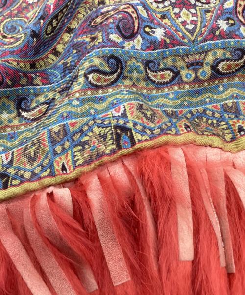 ETRO（エトロ）ETRO (エトロ) ETRO　大判ストール ブルー×レッドの古着・服飾アイテム