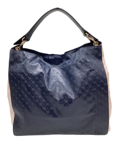 GHERARDINI（ゲラルディーニ）GHERARDINI (ゲラルディーニ) GHERARDINI　トートバッグ　ソフティ ネイビー×ピンクの古着・服飾アイテム