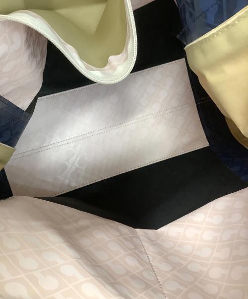 GHERARDINI（ゲラルディーニ）GHERARDINI (ゲラルディーニ) GHERARDINI　トートバッグ　ソフティ ネイビー×ピンクの古着・服飾アイテム