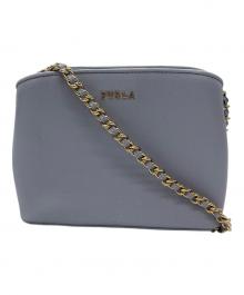 FURLA（フルラ）の古着「チェーンショルダーバッグ」｜スカイブルー