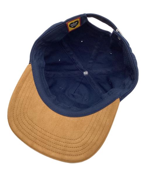HUMAN MADE（ヒューマンメイド）HUMAN MADE (ヒューマンメイド) くま刺繍キャップ ネイビー×ブラウン サイズ:なしの古着・服飾アイテム