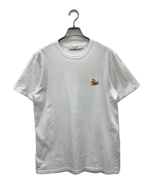 maison kitsune（メゾンキツネ）MAISON KITSUNE (メゾンキツネ) 半袖カットソー ホワイト サイズ:Mの古着・服飾アイテム