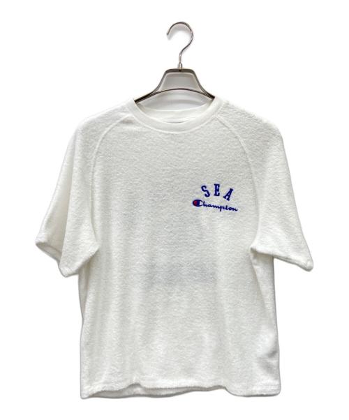 Champion（チャンピオン）Champion (チャンピオン) WIND AND SEA (ウィンダンシー) 半袖カットソー ホワイト サイズ:Sの古着・服飾アイテム