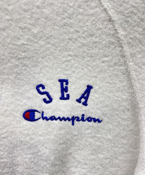 Champion（チャンピオン）Champion (チャンピオン) WIND AND SEA (ウィンダンシー) 半袖カットソー ホワイト サイズ:Sの古着・服飾アイテム
