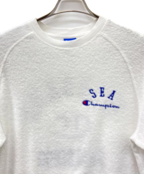 Champion（チャンピオン）Champion (チャンピオン) WIND AND SEA (ウィンダンシー) 半袖カットソー ホワイト サイズ:Sの古着・服飾アイテム