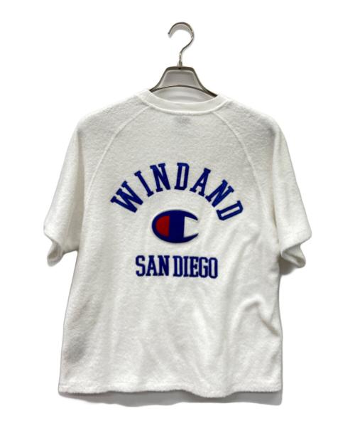 Champion（チャンピオン）Champion (チャンピオン) WIND AND SEA (ウィンダンシー) 半袖カットソー ホワイト サイズ:Sの古着・服飾アイテム
