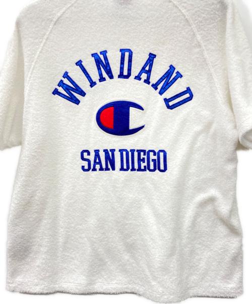Champion（チャンピオン）Champion (チャンピオン) WIND AND SEA (ウィンダンシー) 半袖カットソー ホワイト サイズ:Sの古着・服飾アイテム