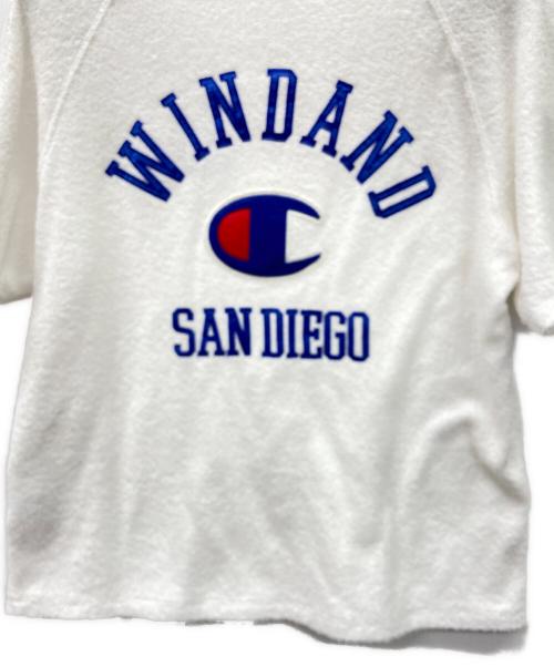 Champion（チャンピオン）Champion (チャンピオン) WIND AND SEA (ウィンダンシー) 半袖カットソー ホワイト サイズ:Sの古着・服飾アイテム