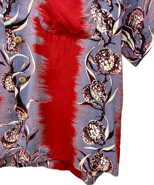 WIND AND SEA（ウィンダンシー）WIND AND SEA (ウィンダンシー) Sun Surf (サンサーフ) アロハシャツ グレー×レッド サイズ:Sの古着・服飾アイテム