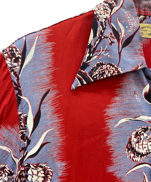 WIND AND SEA（ウィンダンシー）WIND AND SEA (ウィンダンシー) Sun Surf (サンサーフ) アロハシャツ グレー×レッド サイズ:Sの古着・服飾アイテム