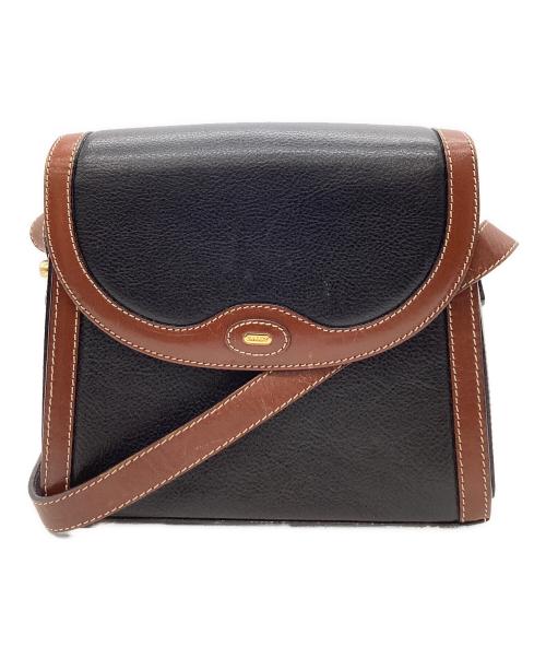 BALLY（バリー）BALLY (バリー) BALLY　ヴィンテージショルダーバッグ ブラック×ブラウンの古着・服飾アイテム