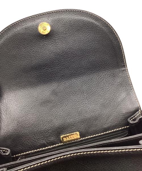BALLY（バリー）BALLY (バリー) BALLY　ヴィンテージショルダーバッグ ブラック×ブラウンの古着・服飾アイテム