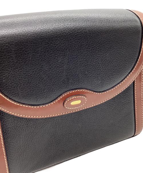 BALLY（バリー）BALLY (バリー) BALLY　ヴィンテージショルダーバッグ ブラック×ブラウンの古着・服飾アイテム