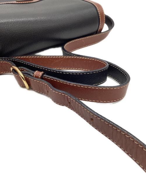 BALLY（バリー）BALLY (バリー) BALLY　ヴィンテージショルダーバッグ ブラック×ブラウンの古着・服飾アイテム