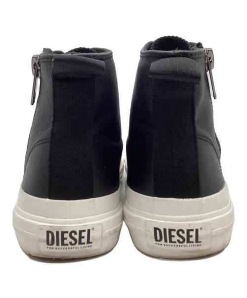 DIESEL（ディーゼル）DIESEL (ディーゼル) DIESEL　ハイカットスニーカー ブラック×ホワイト サイズ:25.5の古着・服飾アイテム