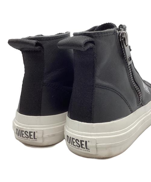DIESEL（ディーゼル）DIESEL (ディーゼル) DIESEL　ハイカットスニーカー ブラック×ホワイト サイズ:25.5の古着・服飾アイテム